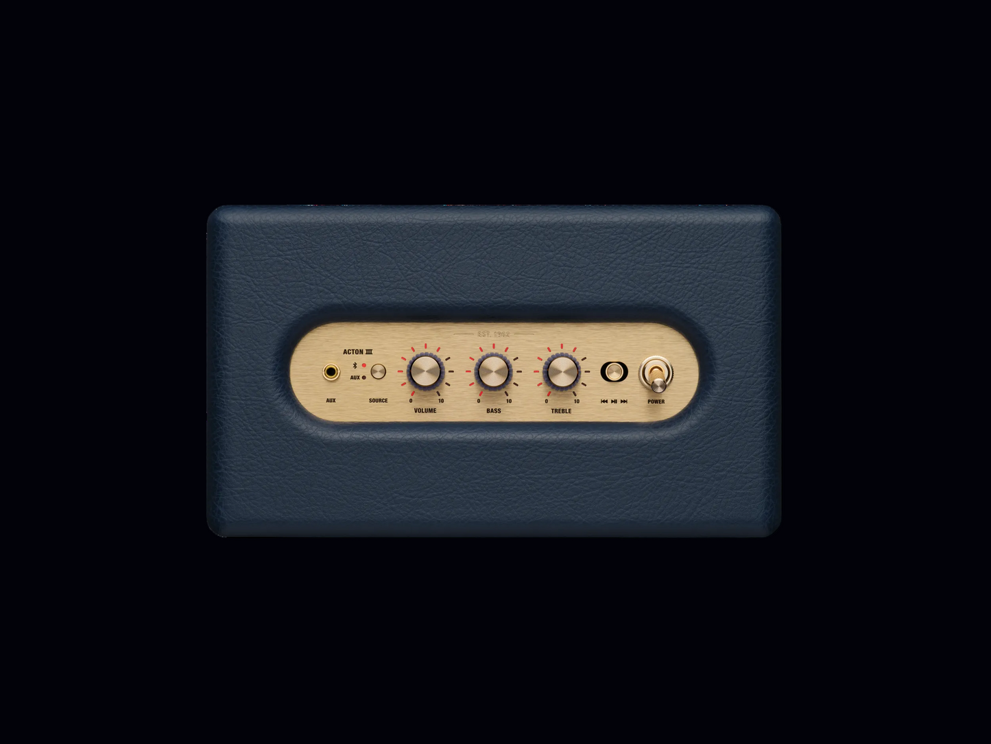 Marshall Acton III Bluetooth-Lautsprecher – Stereo-Sound | Bluetooth 5.2 | Midnight Blue