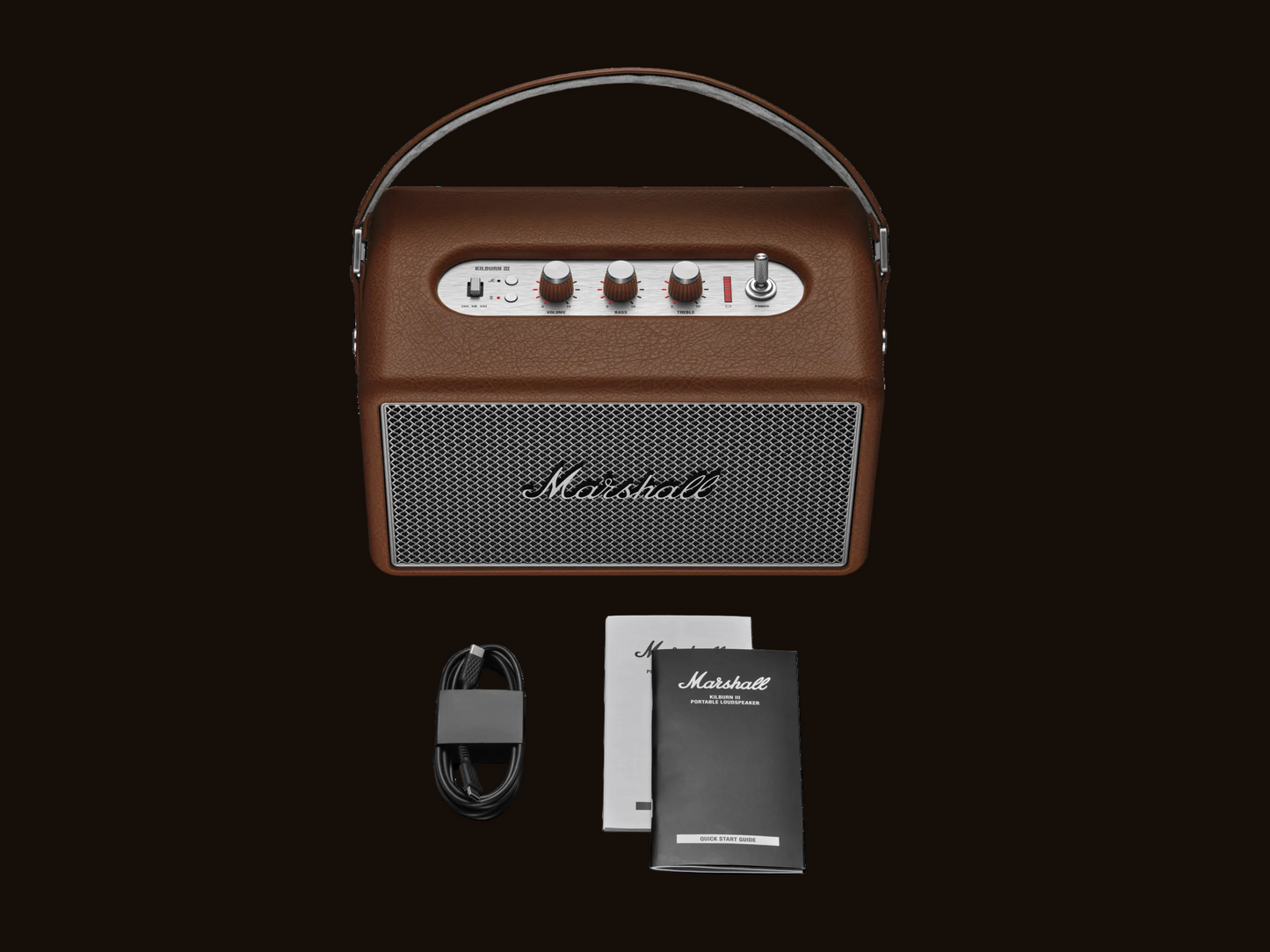 Marshall Kilburn III Bluetooth-Lautsprecher – über 50 Std. Akku | IP54 | Brown