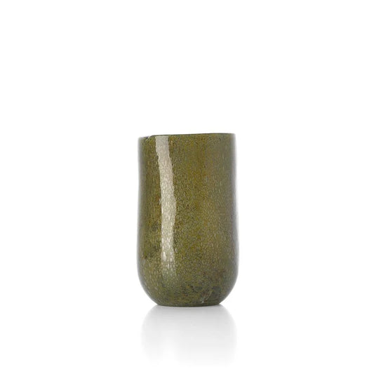 Bazar Bizar Glasvase „Forest“ Olivgrün – 22 cm