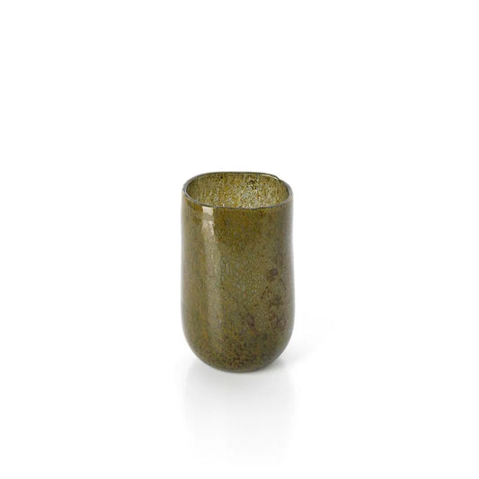 Bazar Bizar Glasvase „Forest“ Olivgrün – 22 cm
