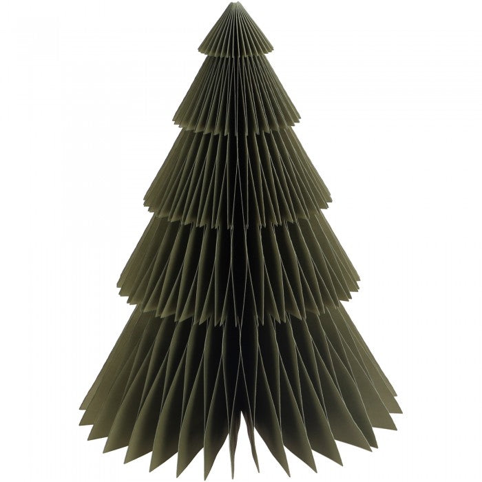 Bože Papiertanne Grün - Oliv– Weihnachtsdeko 30 cm