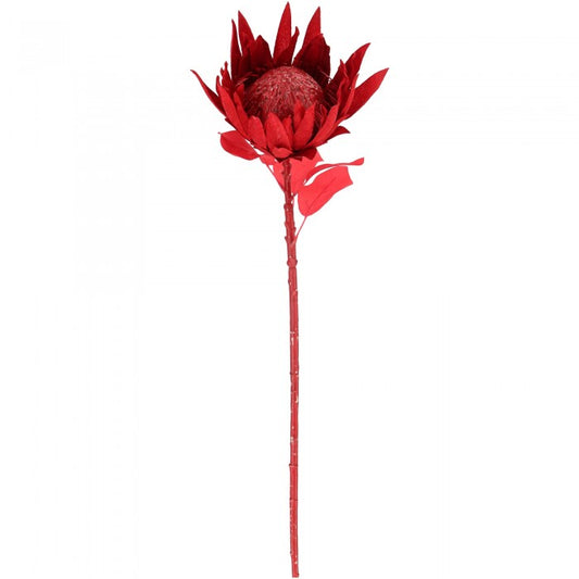 Bože Protea Rot – Kunstblume in Samtoptik 71 cm