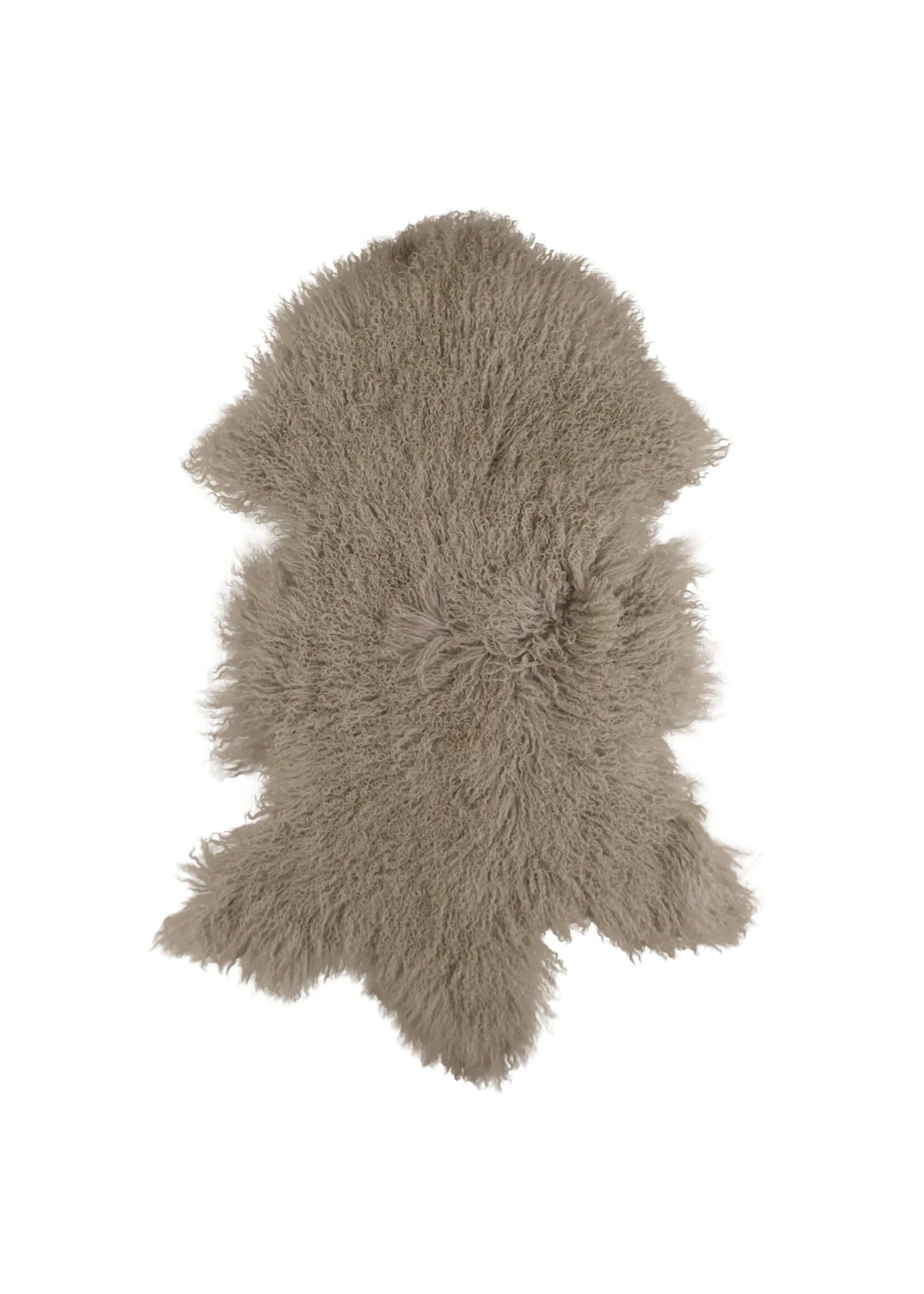 Tibetisches Lammfell Beige (Sand) – ca. 90–100 × 55–65 cm