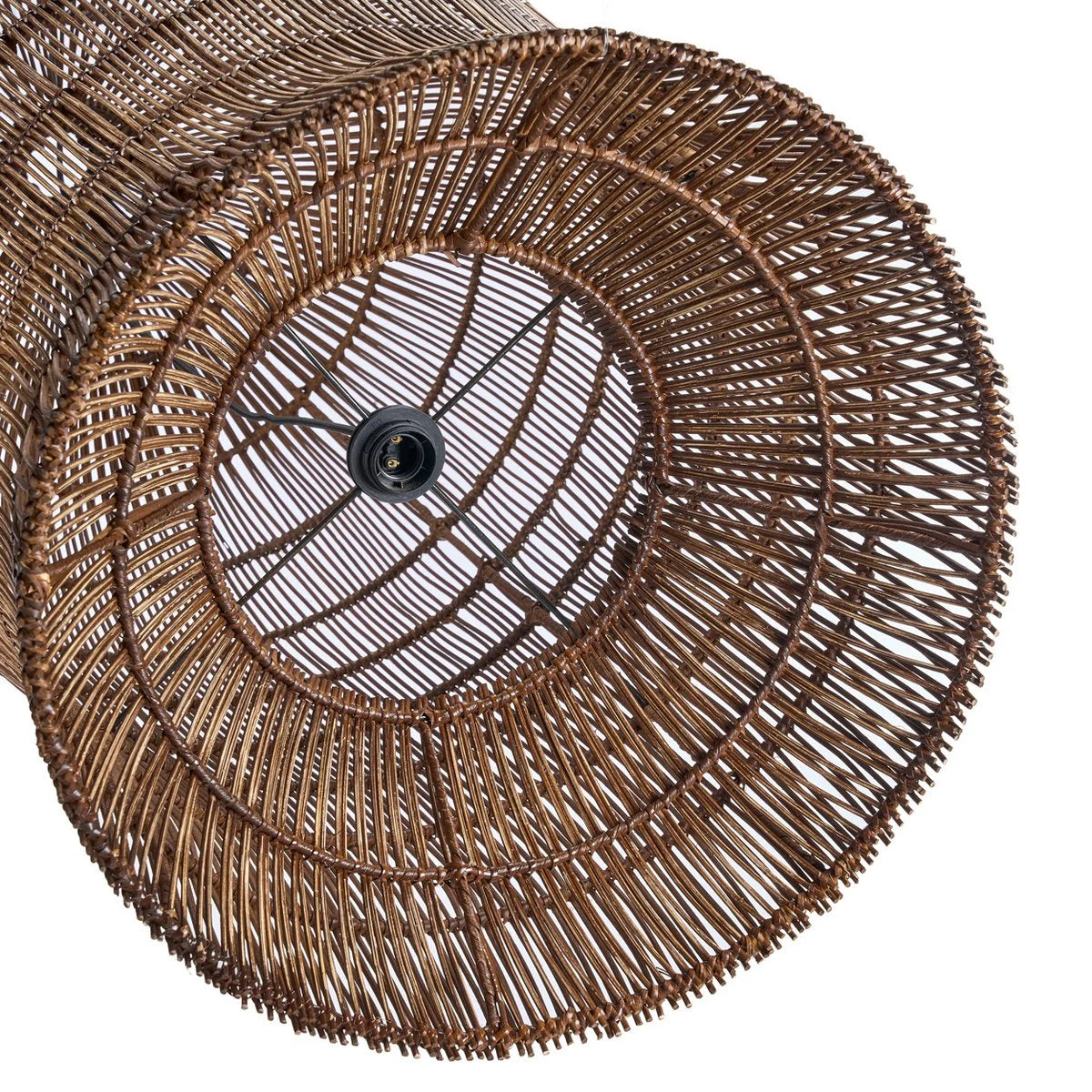 Pendelleuchte Woven Bell Braun – XL – handgefertigt aus Bambus