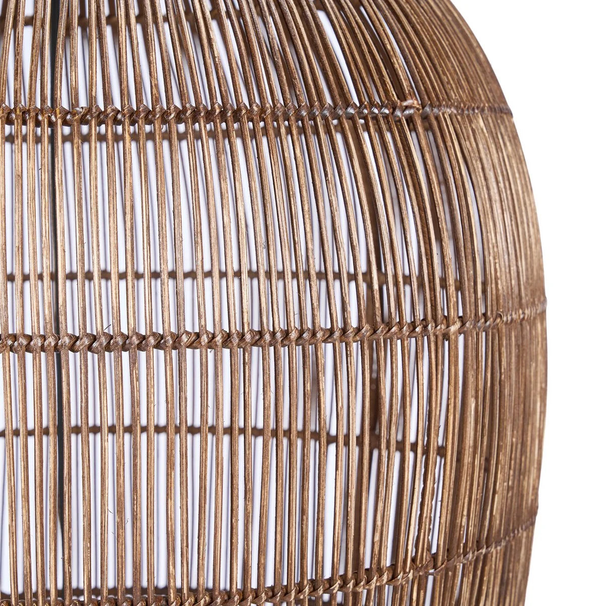 Pendelleuchte Woven Bell Braun – XL – handgefertigt aus Bambus