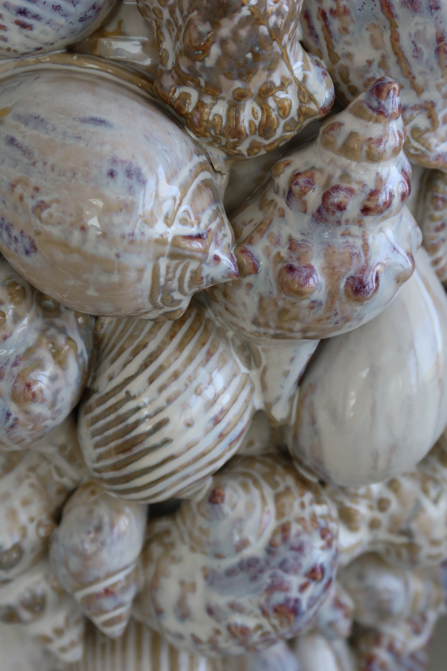 Deko Vase Muscheln Weiß aus Steingut – große Keramikvase | WERNS®